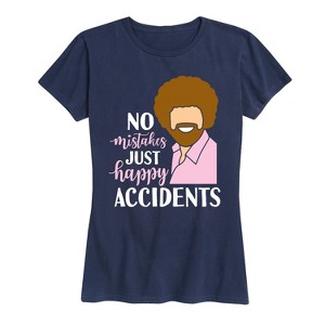 Women's - Instant Message - No Mistakes Just Happy Accidents- Women's Short Sleeve Graphic T-shirt Short Sleeve Graphic T-Shirt - 1 of 4
