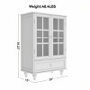 Display Storage Cabinet with Tempered Glass Door,Kitchen Cabinet,Modern Wooden Storage Sideboard Cupboard for Living room-Maison Boucle - 4 of 4