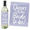 Big Dot of Happiness Purple Elegantly Simple - Wedding or Bridal Shower Guest Party Favors Decorations  - Wine Bottle Label Stickers - Set of 4 - 2 of 4