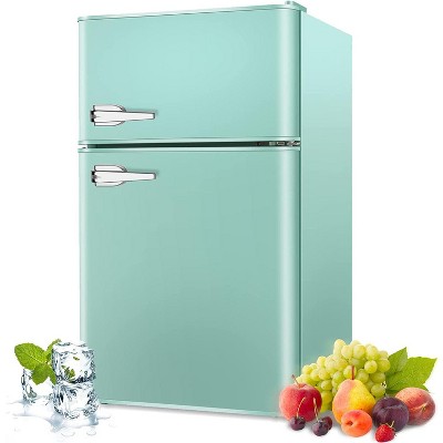ZAFRO 3.2 Cu.Ft Mini Fridge with Freezer,Freestanding Compact Refrigerator with Freezer,Adjustable Temperature,2 Door Mini Fridge for Home,Dorm or RV