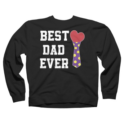 Adult Design By Humans Best Dad Ever Heart Tie By sukhendu12 Sweatshirt