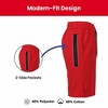Blu Rock Men's Tech Fleece Performance Shorts With Heat Seal Zipper Pocket-3 Pack - 4 of 4