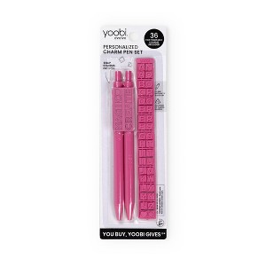 Yoobi Evolve Ballpoint Pen 2pk Retractable Hot Pink Customizable Set - 1 of 4