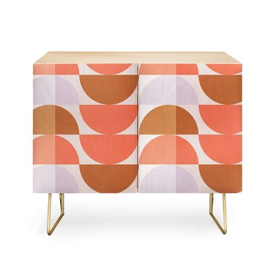 ThirtyOne Illustrations Plum and Tangerine Credenza - Deny Designs