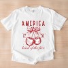 Simply Sage Market Land Of The Free Cherries Garment Dyed Tee - 3 of 4