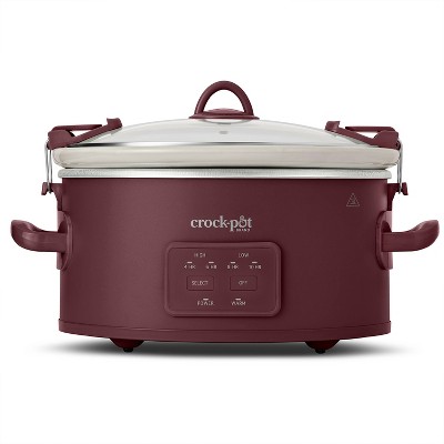 Crock-pot 6qt Cook & Carry Programmable Slow Cooker Ceramic Lambrusco ...