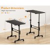 Itopfox Adjustable Standing Desk with Wheels, Portable Sit Stand Home Office Desk for Small Spaces, Black - 4 of 4
