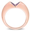 EVERLY JEWELRY | Rose Silver 1/5ct TGW Amethyst Heart Ring - 4 of 4