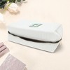 Unique Bargains Portable Corduroy Rectangular Letter Makeup Bag White 1 Pc - 3 of 4