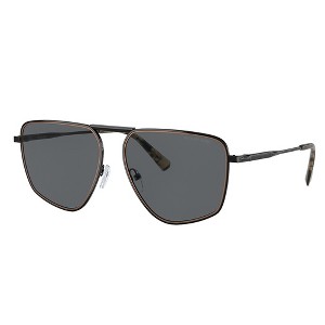 Michael Kors SILVERTON MK 1153 100587 Womens Pilot Sunglasses Shiny Black 58mm - 1 of 3