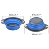 Unique Bargains Collapsible Colander Silicone Round Foldable Strainer with Handle Space Saving - image 2 of 4