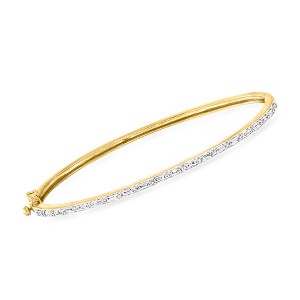 Pure Collection by Ross-Simons 0.50 ct. t.w. Lab-Grown Diamond Bangle Bracelet in 18kt Gold Vermeil Size 7 - 1 of 4