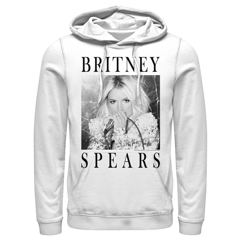 Men's Britney Spears Classic Star Frame Pull Over Hoodie, 1 of 5
