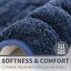 Navy Bathroom Rugs, Non - Slip Microfiber Mats, Super Soft Absorbent, 36x24 Washable Floor Tub Shower Rug - 3 of 4
