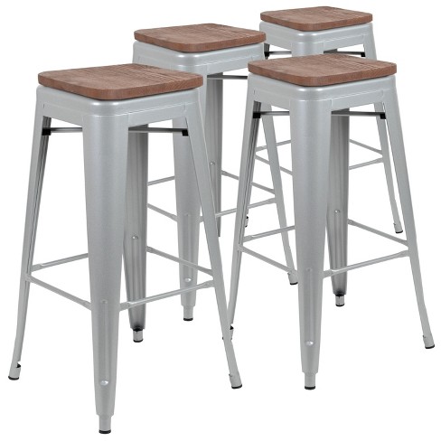 Metal square best sale bar stools