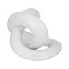 Glam Resin Decorative Knot Sculpture - Modern Accent for Home, Office, Bedroom & Living Room - Stylish Abstract Tabletop Art Piece - 7" White - 3 of 4
