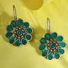 SOHI Women Green Drop Earrings - 2 of 3