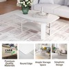 HOMLUX Coffee Table 2-Tier Modern Center Cocktail Table W/Storage Open Shelf for Living Room - 4 of 4
