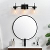 Elegant Lighting Harris 3 light Black and Clear Bath Sconce - 3 of 3