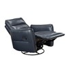 Genuine Leather Swivel Recliner Chair with Pull-Handle Reclining and Removable Seat Back - 4 of 4