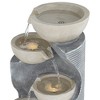 Tarin Four Bowl 31 1/2" High Large Modern Indoor Outdoor Decor Faux Stone Floor Fountain with Light LED Cascading Outside Garden - 3 of 4