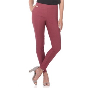 Rekucci Women’s Pull-On Skinny Work Pants – Tummy Control, Stretch Legging Fit with Zip Pockets for Office & Casual - 1 of 4