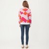 Anna-Kaci Women's Abstract Heart Pattern Knit Sweater with Long Sleeves, Soft Textured Feel and Comfortable Relaxed Everyday Fit - 4 of 4