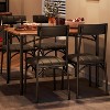 5 Pcs Industrial Dining Table Set for 4, Compact Rectangle Kitchen Table with 4 Chairs, Breakfast Nook Furniture for Small Spaces/Apartments - 3 of 4
