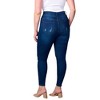 Women's Plus Size Button Closure Distressed Skinny Jeans - Wholesale Fashion Trends - 2 of 3