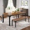 Tribesigns 55-Inch Dining Table Set for 6 People, 3 Pieces Rectangular Dining Room Table with 2 Benches for Small Space, Apartment, Kitchen - image 2 of 4