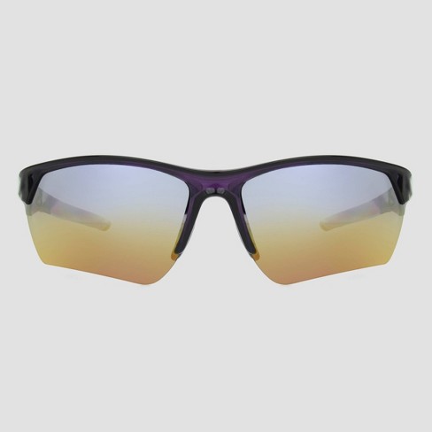 Men's Blade Sport Sunglasses with Gradient Mirrored Lenses - All In Motion™  Purple