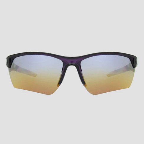 Men's Blade Sport Sunglasses With Gradient Mirrored Lenses - All In Motion™  Purple : Target