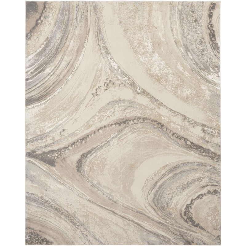 Inspire Me! Home Décor Brushstrokes Modern Marble Indoor Area Rug, 1 of 10