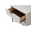 Origins by Alpine White Pearl Nightstand - 3 of 4