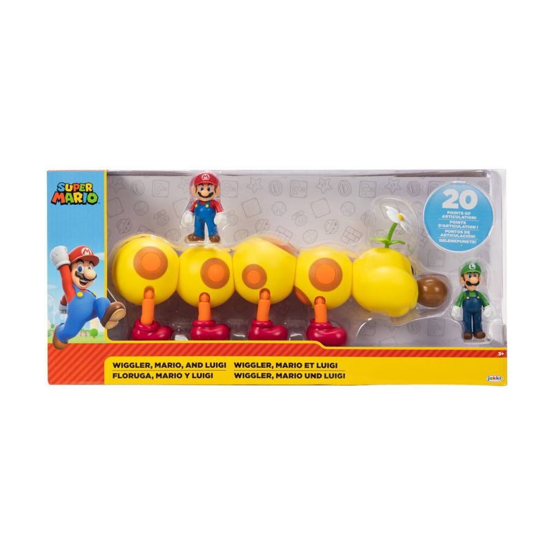 Nintendo Super Mario Wiggler, Mario, and Luigi Action Figure Set - 3pk (Target Exclusive), 3 of 10