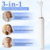 YEVYO Electric Flosser for Teeth - 140000 Ultra-High Frequency Dual-Line Flossing, Cleaning, Tongue Scraper, Gum Massager - Reusable Flossers, White - 3 of 4