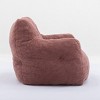 Soft Teddy Fabric Bean Bag Chair, Tufted Lounge Seat with Foam Filling, Modern Accent Chair for Living Room-Baofuwish - 3 of 4
