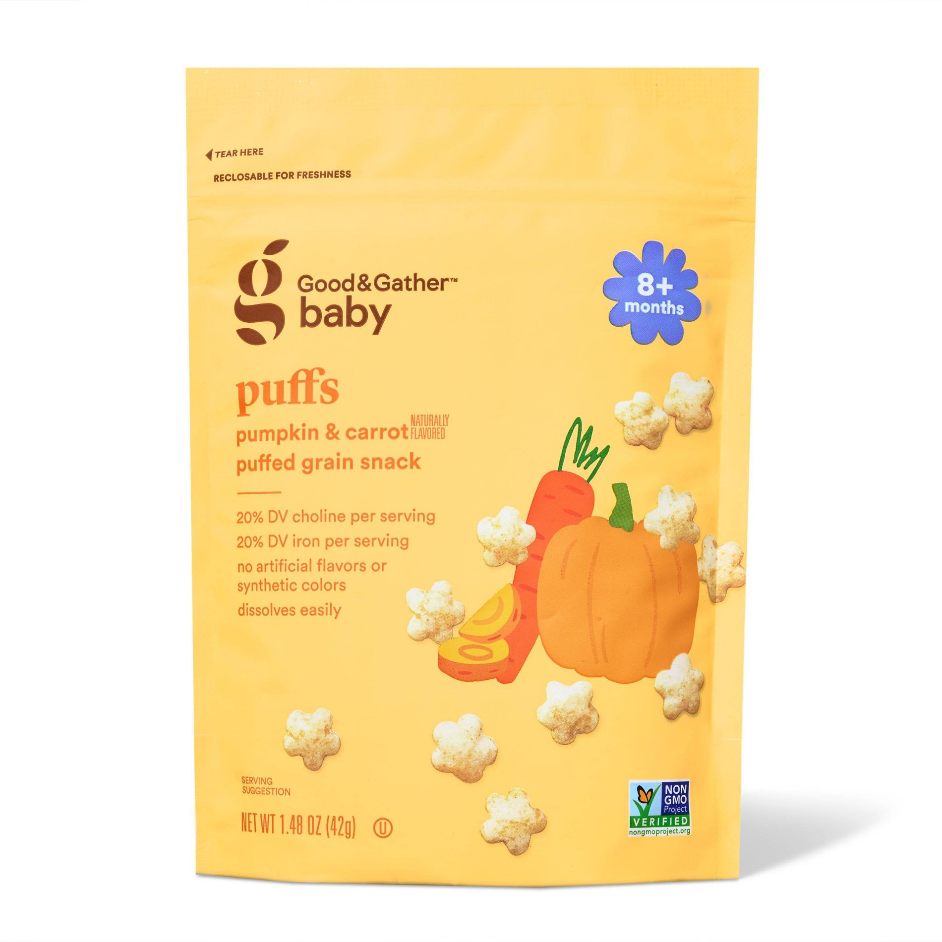 Pumpkin & Carrot Baby Food - 1.48oz - Good & Gather™