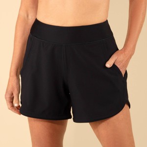 Lands' End Women's 5" Inseam Swim Board Shorts with Panty - 1 of 3