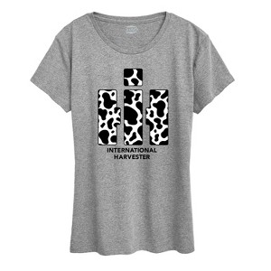 Women's - Case IH - Cow Print Logo Short Sleeve Graphic T-Shirt - 1 of 4