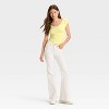 Women's Short Sleeve Double V-Neck Ribbed T-Shirt - Wild Fable™ - 3 of 3
