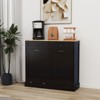 Gulches White 20 in Accent Cabinet with One Drawer Tilt Out Trash Compartment and Storage for Kitchen Laundry Room - 2 of 4