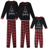 INSPIRE CHIC Christmas Family Pajama Set Long Sleeve Xmas Tree Check Couples Matching Lounge Set - 2 of 4