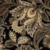 Valdosta Regal Style 3" Rod Pocket Valance 50" x 17" Black by RLF Home - 4 of 4