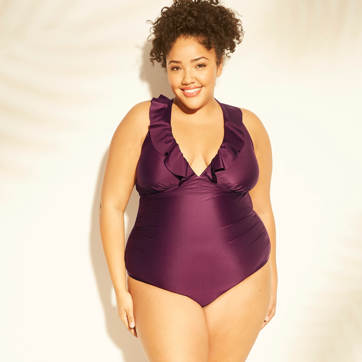 Women's Plus Size Ruffle One Piece Swimsuit - Kona Sol™ - image 1 of 2