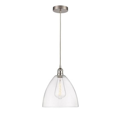 Edison Dome - 1 Light Cord Hung Mini Pendant In Industrial Style-13.75 Inches Tall and 12 Inches Wide
