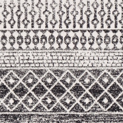 Modern Aztec-Inspired Gray Synthetic Area Rug 94"x7"