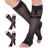 Absolute Support Women’s Sheer 15–20mmHg Graduated Compression Socks, Knee High 3-Pair – Circulation, Swelling Relief, A111-3 - 2 of 4