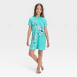 Girls' Disney Lilo & Stitch Pajama Romper - Blue