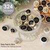 Big Dot of Happiness Roaring 20's - 1920s Art Deco Jazz Party Small Round Candy Stickers - Party Favor Labels - 324 Count - 2 of 4